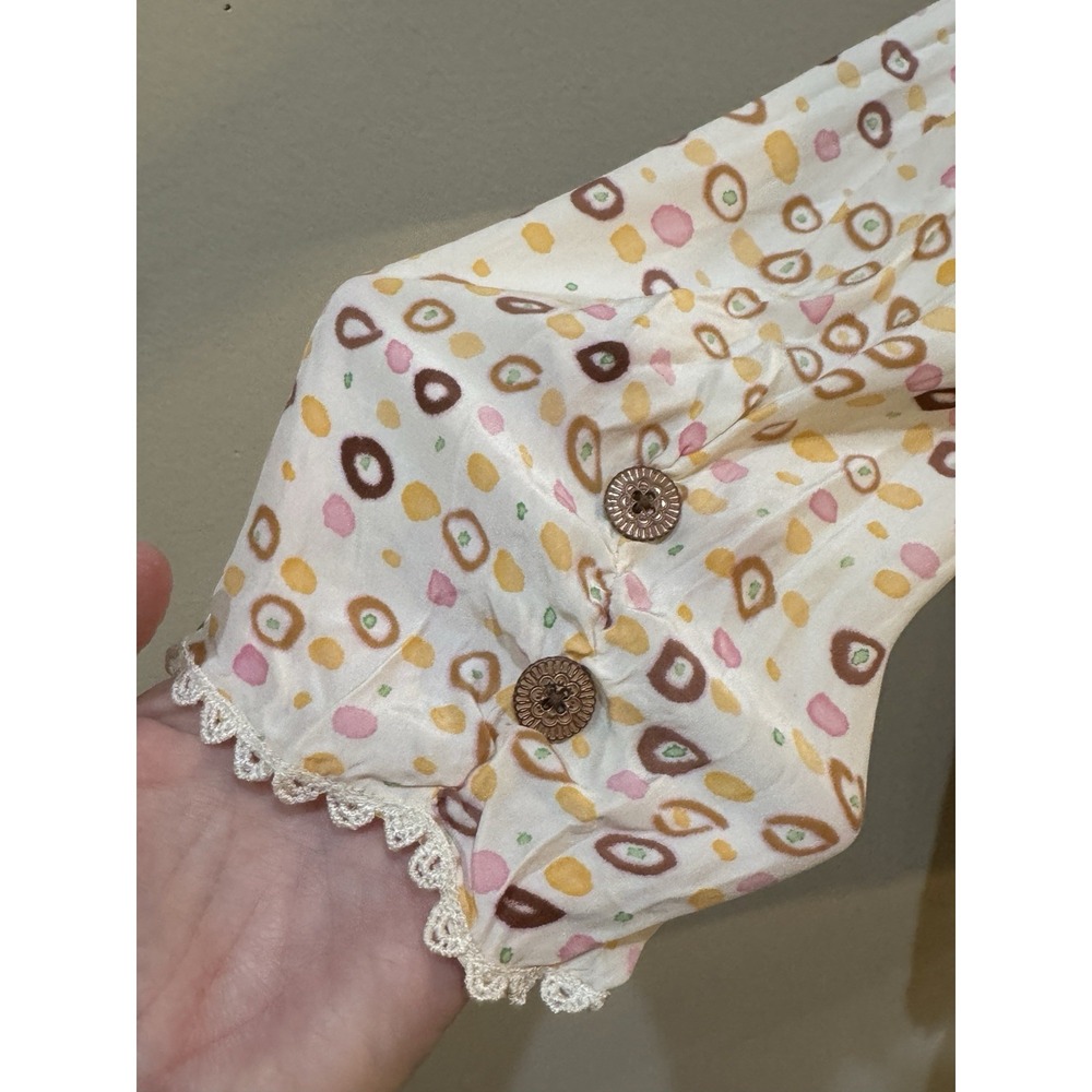 Peruvian Connection‎ Silk Geometric Button Down B… - image 5